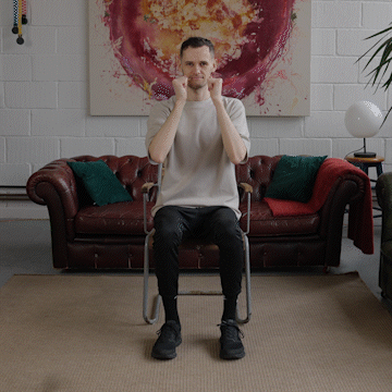 Jack Heseltine demonstrates seated forward punches