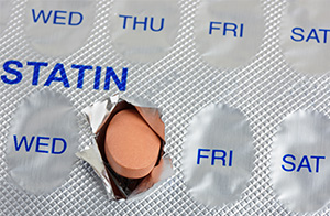 A open packet of statins.