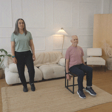 Hara and Peter performing side taps.
