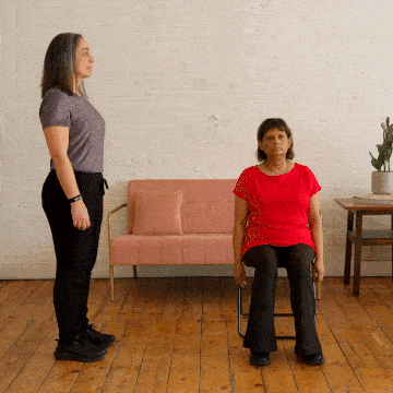 Hara and Corinne demonstrating heel digs.