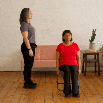 Hara and Corinne demonstrating side taps.