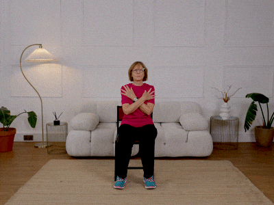 Nicola performing a sit to stand.