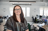 Headshot of Chloe MacArthur in an office
