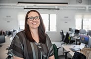 Headshot of Chloe MacArthur in an office