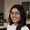 A headshot of Dr Kavita Raniga in an office.