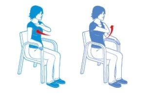 Alternate arm across body