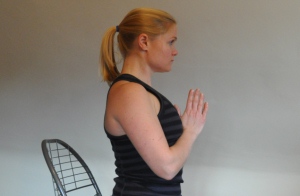 Seated yoga starting pose 