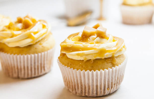 Two salted caramel cupcakes