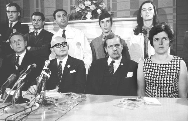 First UK heart transplant press conference in 1968
