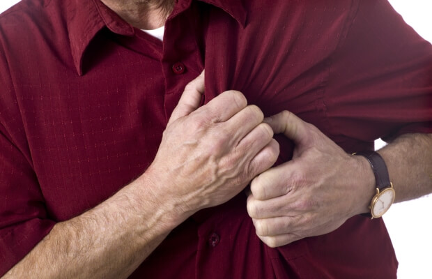 Man with chest pain