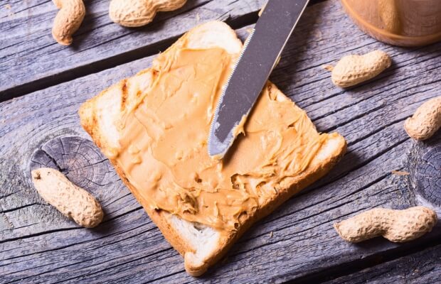 Peanut butter on toast