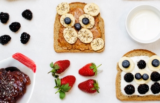 Selection of toast toppings