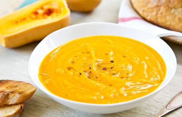 Butternut squash soup by toast