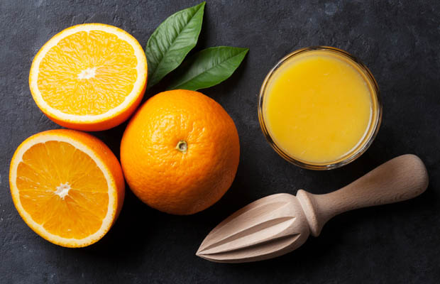 Orange juice for the orange and ginger marinade