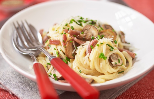 mushroom carbonara