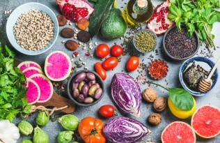 Selection of 'clean eating' foods