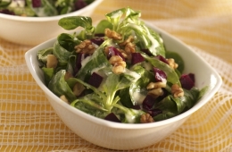 A small portion of salad