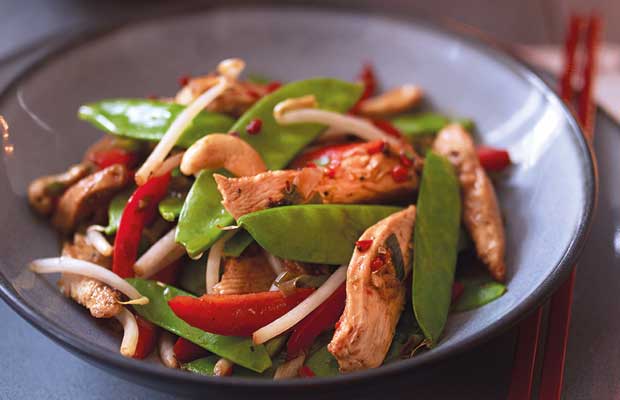 Chinese chicken with lime, ginger & cashew nuts