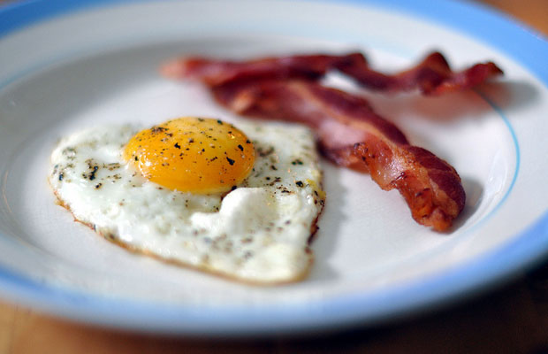 Eggs with bacon