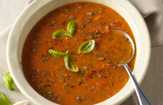 Tomato and lentil soup