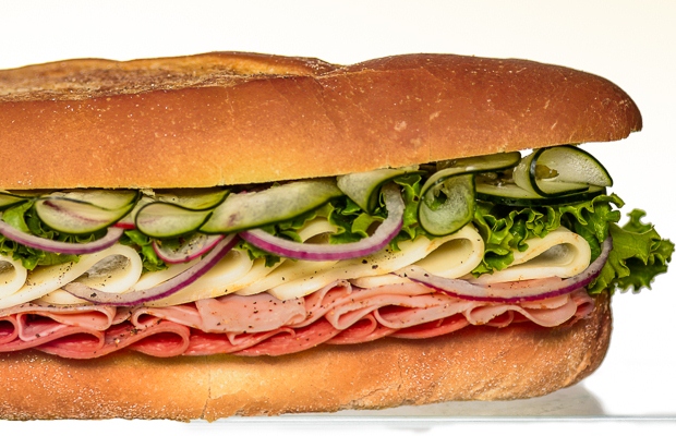 Cheese and ham sandwich