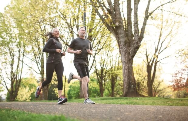 People running in the park