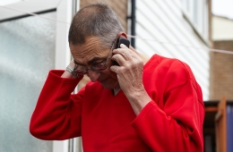 A man talking on his mobile