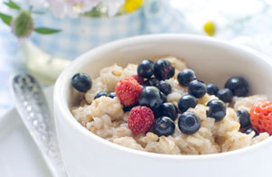 Porrigde with berries