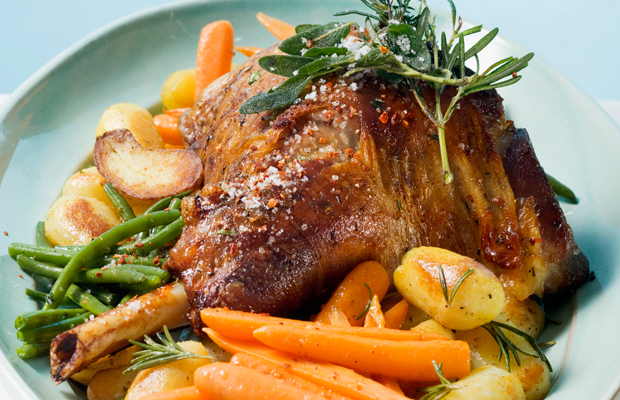 Roast chicken with vegetables