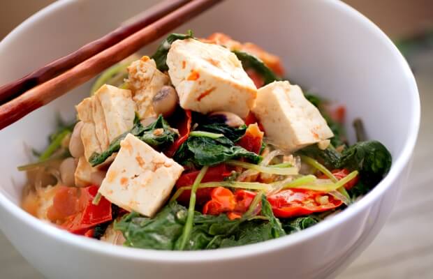 A stirfry with tofu