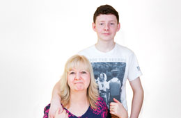 Anne Gayfer with her son