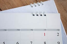 A calendar to make healthy plans in