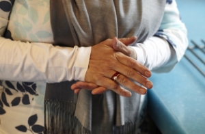 Woman showing poor circulation to her hands
