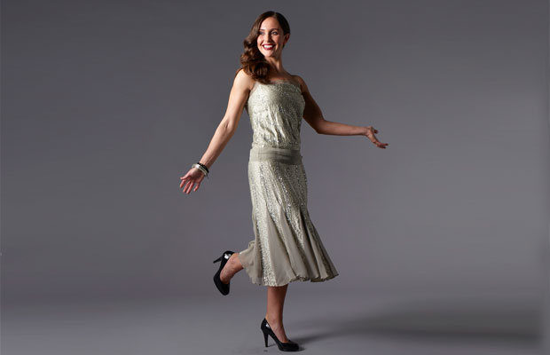 Michelle Houston modelling an outfit from the BHF shop