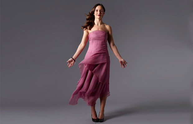 Michelle Houston modelling an outfit from the BHF shop
