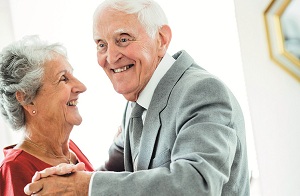 Stan Flukes dancing with his wife Pat