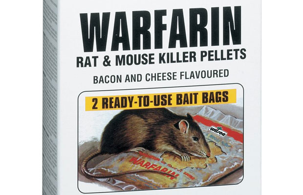 Warfarin: rat and mouse killer pellets
