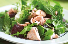 Salmon and beetroot salad