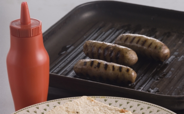 Ketchup with sausages