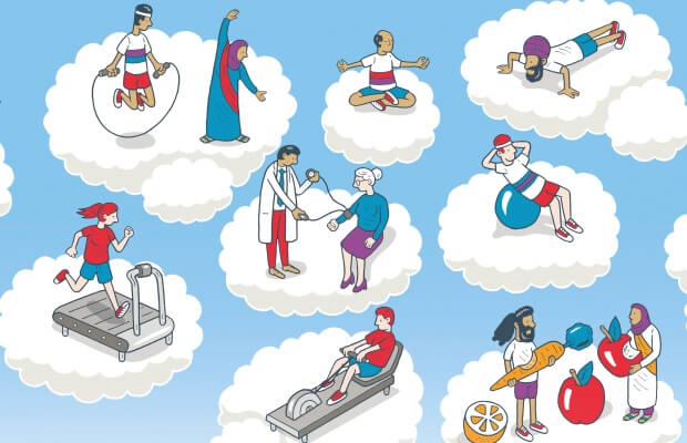 Causes of high blood pressure illustration