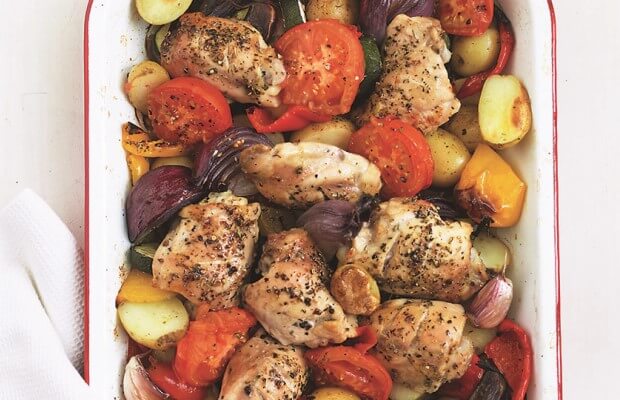Heart Matters recipe finder - chicken and vegetable traybake
