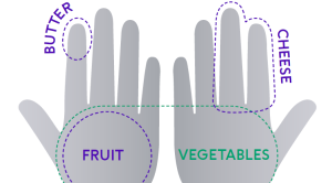 Portion guide - hands infographic