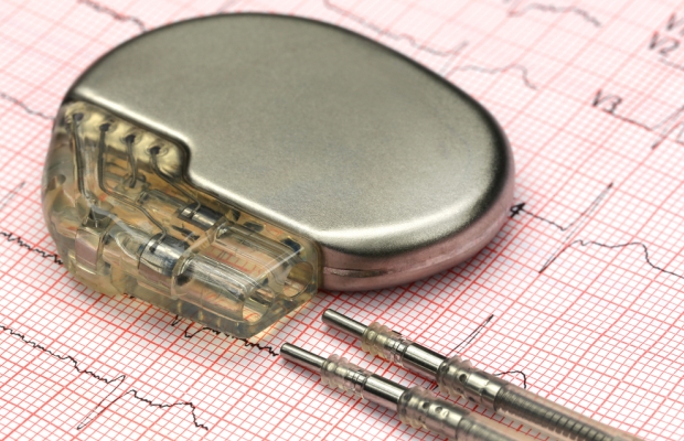 Pacemaker on an electrocardiograph