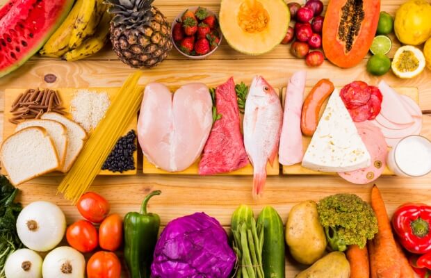 Balanced healthy diet