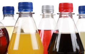 Bottles of soft drink