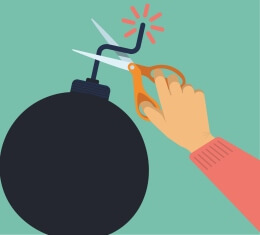 Defusing anger illustration