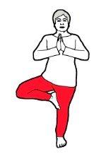 Yoga-style exercises - Tree pose