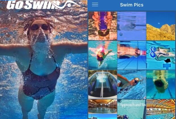 The GoSwim app on Android