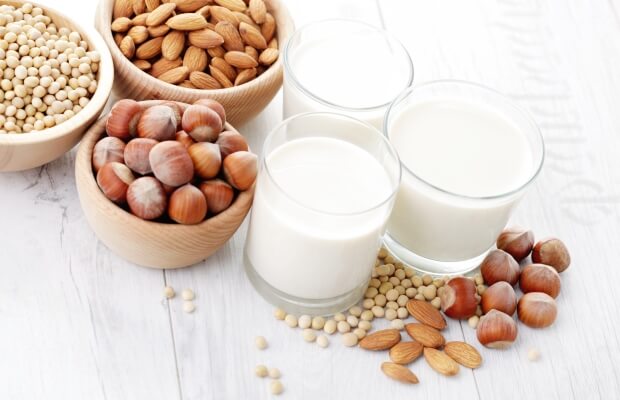 Selection of vegan milks