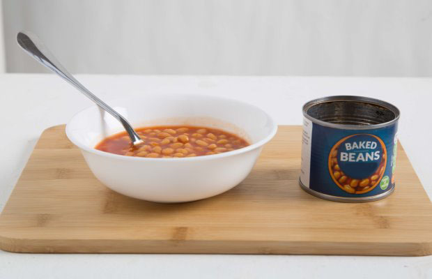 A portion of baked beans